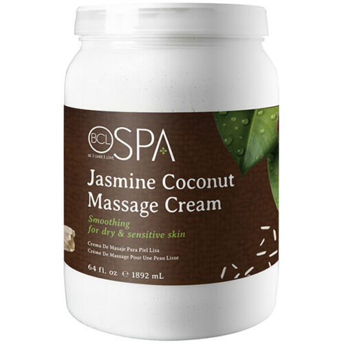 Crema de masaje para pedicura BCL Organic Spa medio galón (64 oz) - Coco jazmín
