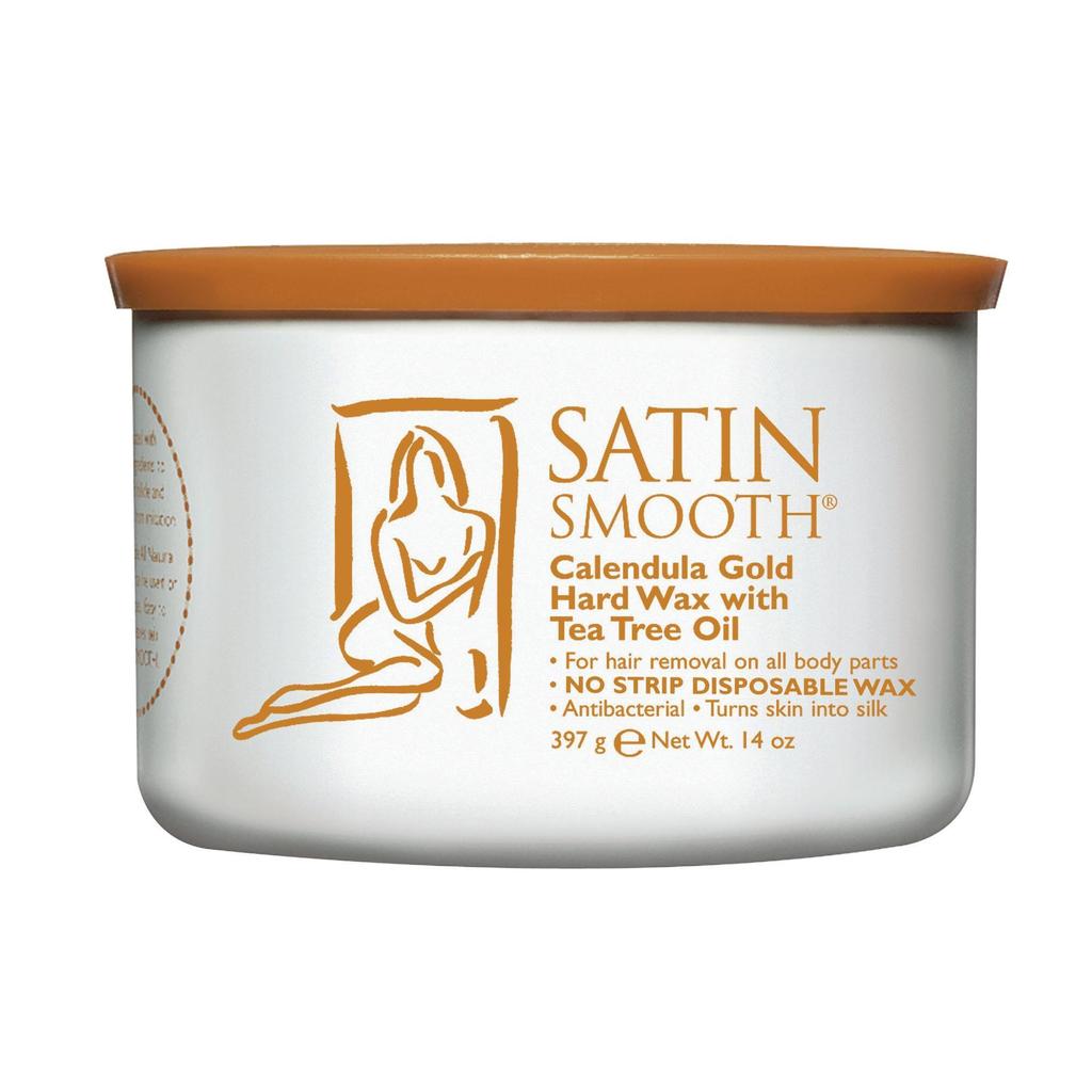 Satin Smooth - Cera dura dorada de caléndula con aceite de árbol de té 14oz